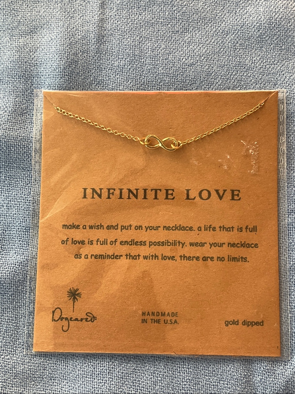 Dogeared Gold Infinity Necklace - NWT